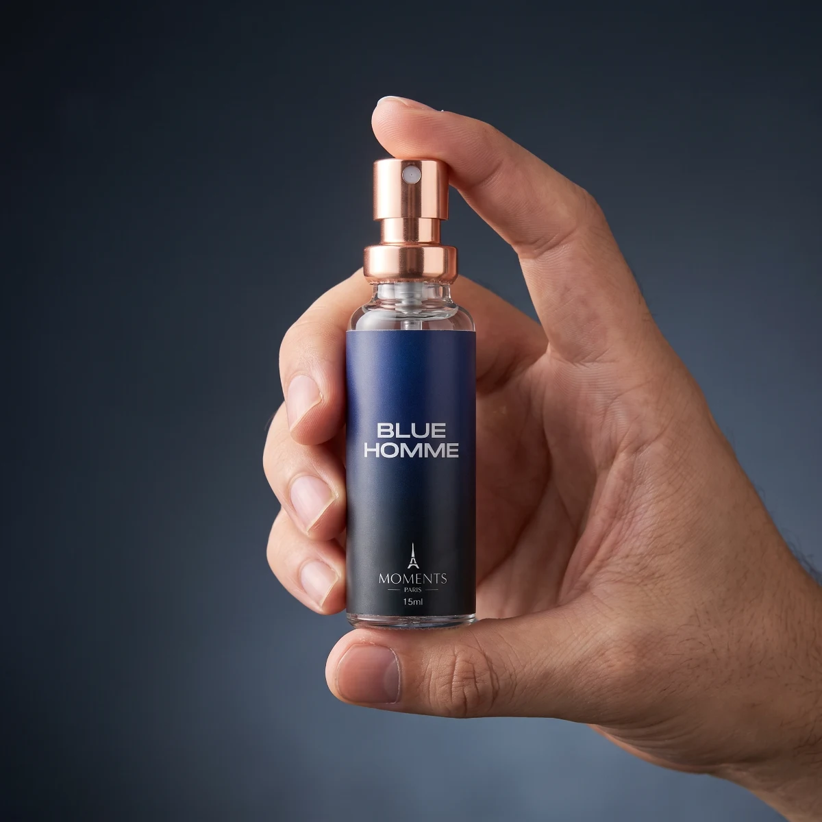 BLUE HOMME 15ml — Perfume Amadeirado Aromático | Moments Paris