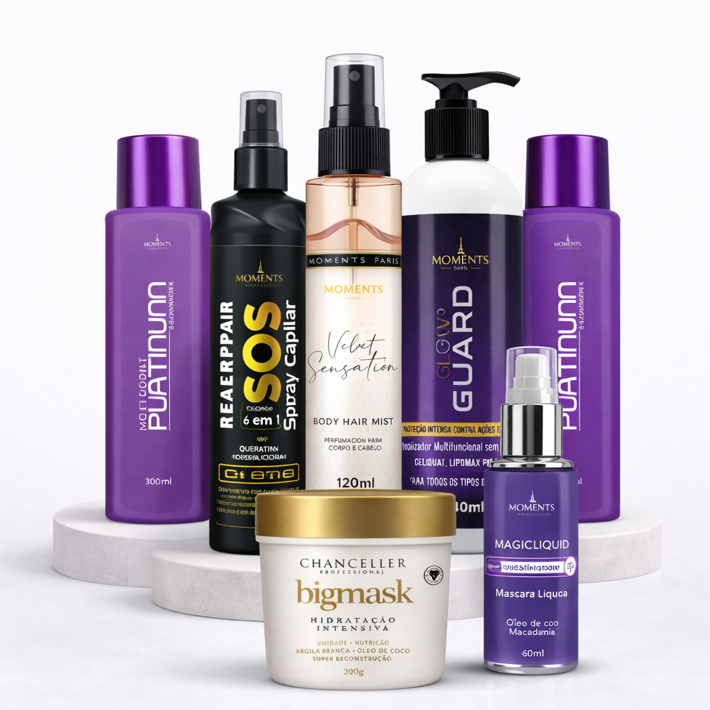 Moments Platinum Shampoo + Máscara | Kit Tratamento Capilar